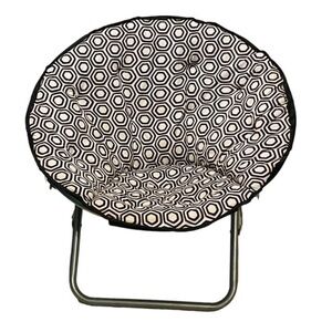 ch-AIR Brown & White Geometric Print Portable Folding Chair